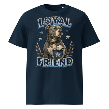 Pitbull Lovers | Unisex Organic Cotton T-Shirt - Loyal Friend by printfluence.net