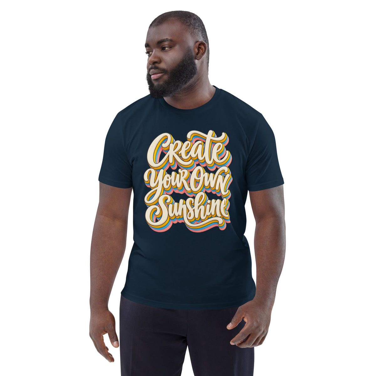 Inspirational Quotes Lovers | Unisex Organic Cotton Creator 2.0 T-Shirt — Create Your Own Sunshine by printfluence