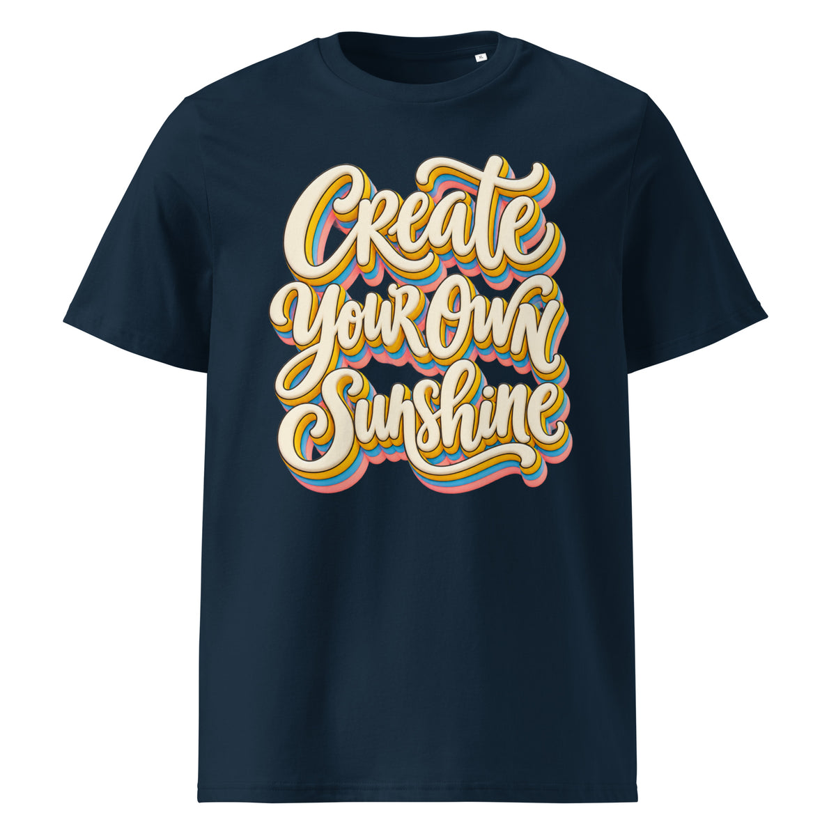 Inspirational Quotes Lovers | Unisex Organic Cotton Creator 2.0 T-Shirt — Create Your Own Sunshine by printfluence