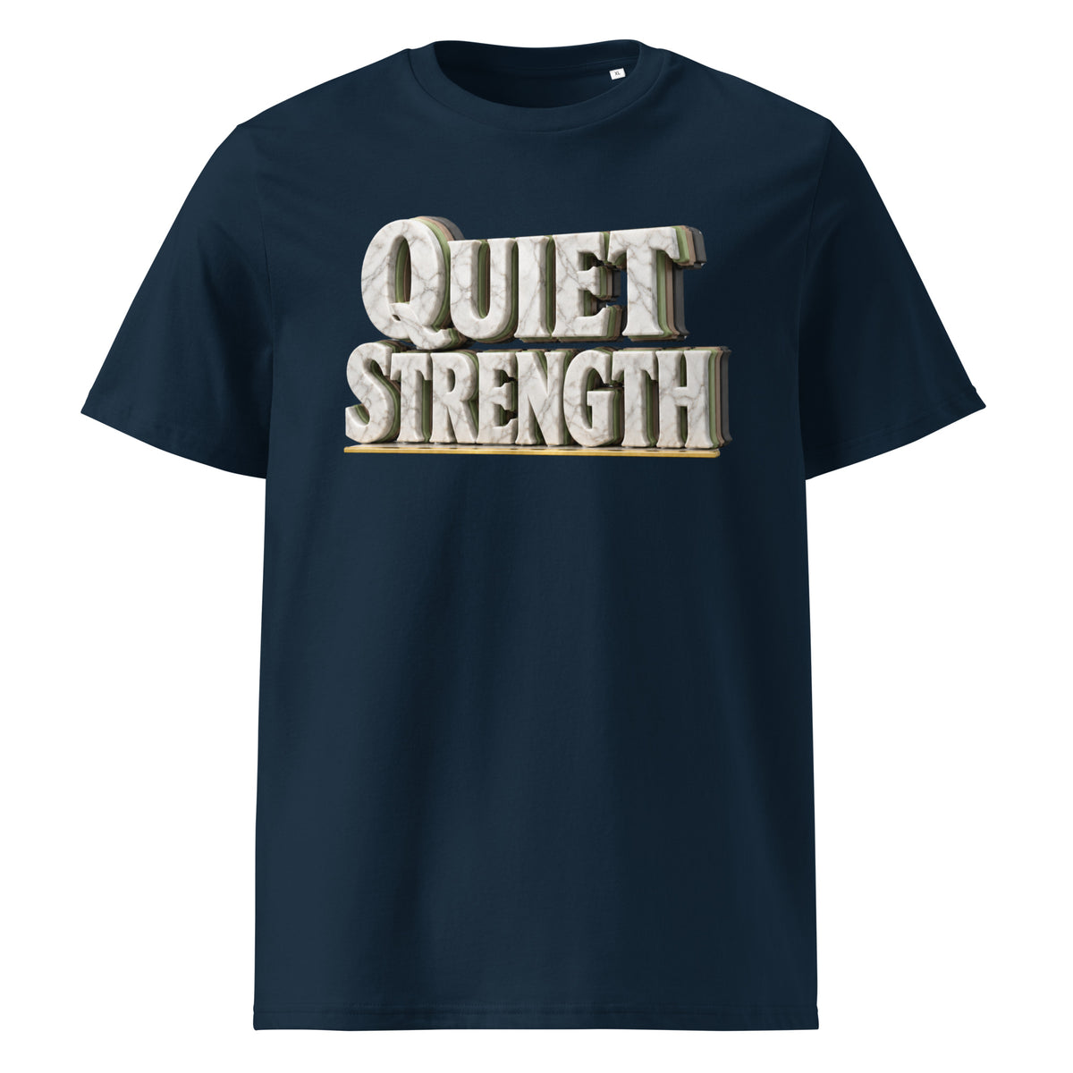 Inspirational Quotes Lovers | Unisex Organic Cotton Creator 2.0 T-Shirt — QUIET STRENGTH by printfluence