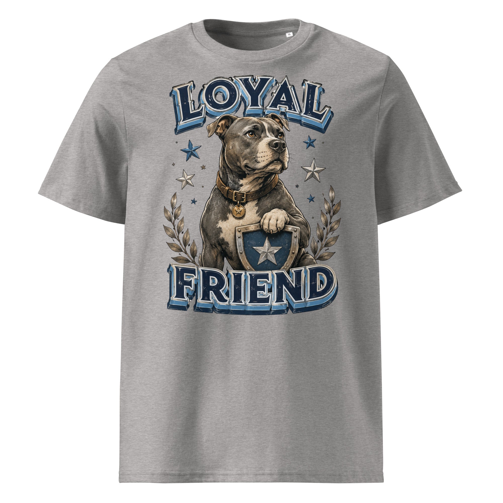 Pitbull Lovers | Unisex Organic Cotton T-Shirt - Loyal Friend by printfluence.net