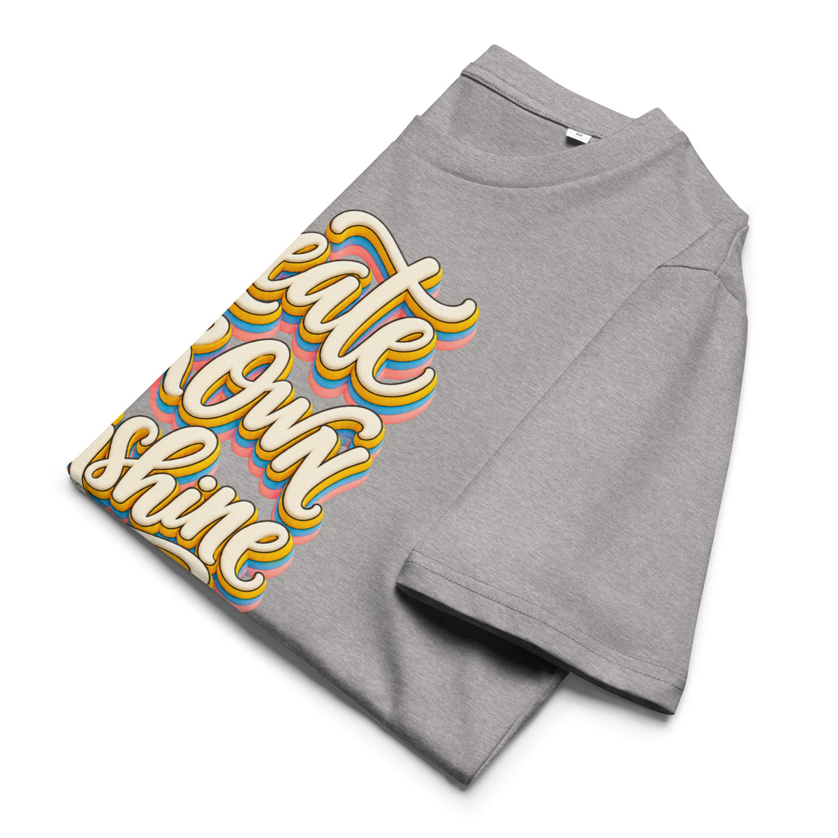 Inspirational Quotes Lovers | Unisex Organic Cotton Creator 2.0 T-Shirt — Create Your Own Sunshine by printfluence