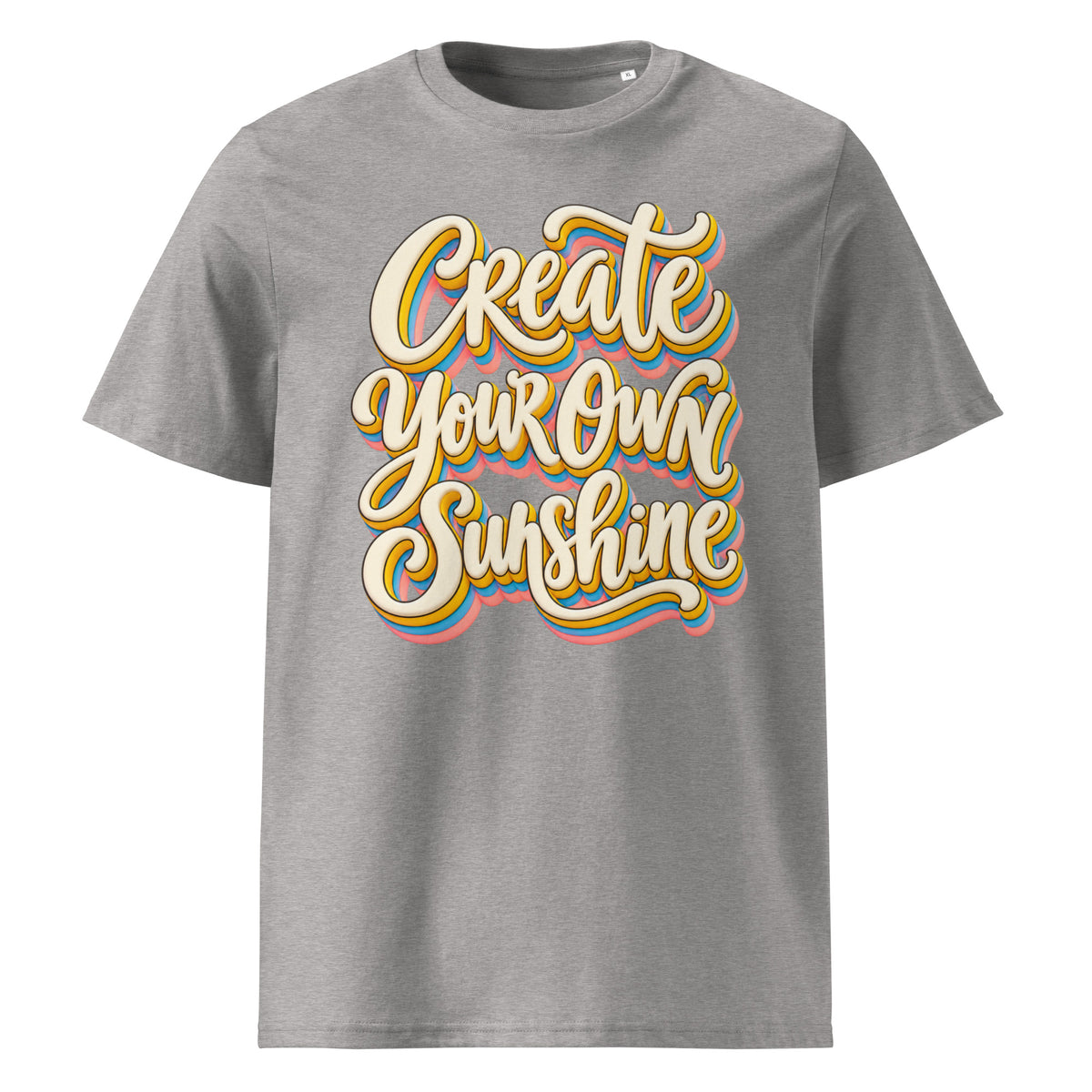 Inspirational Quotes Lovers | Unisex Organic Cotton Creator 2.0 T-Shirt — Create Your Own Sunshine by printfluence