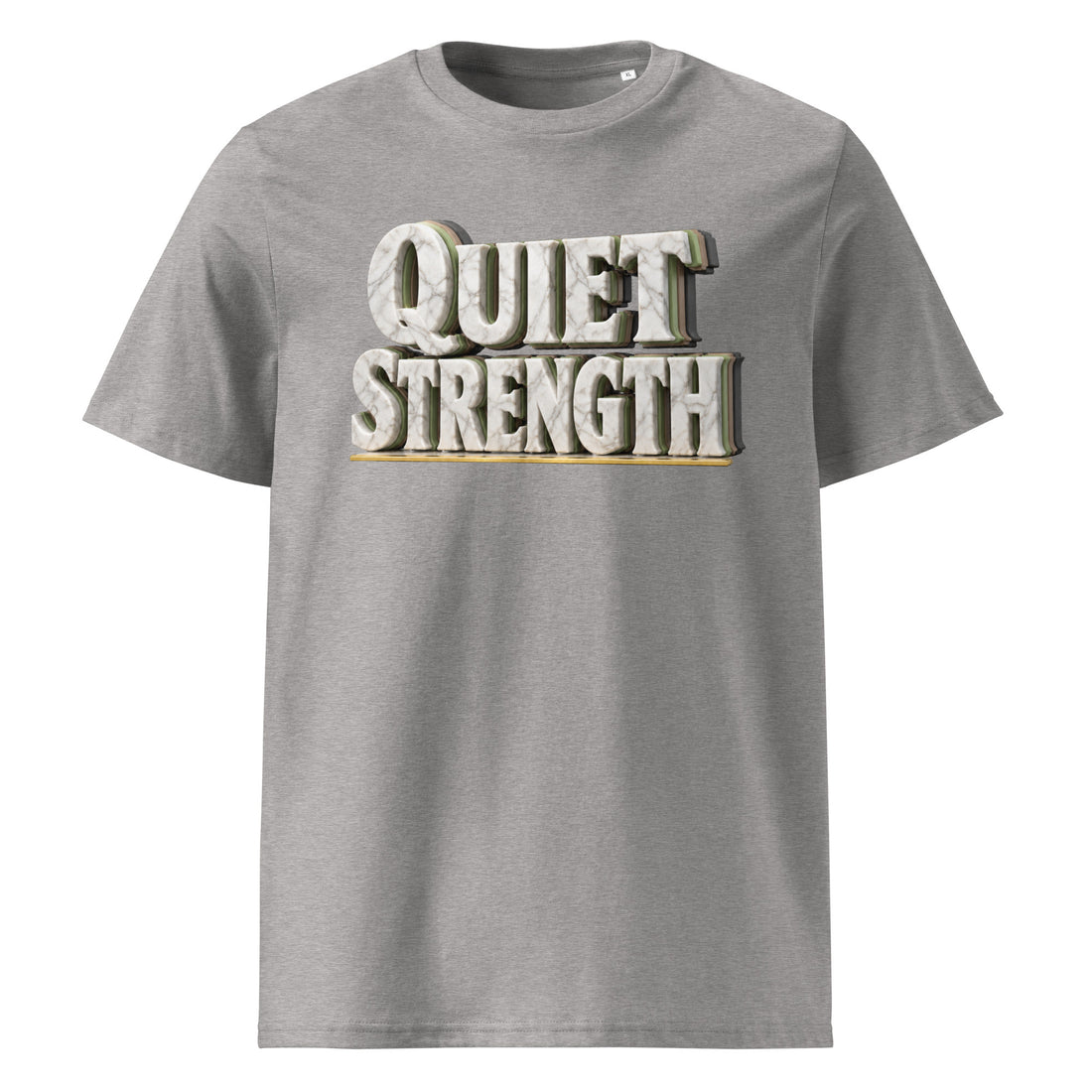 Inspirational Quotes Lovers | Unisex Organic Cotton Creator 2.0 T-Shirt — QUIET STRENGTH by printfluence