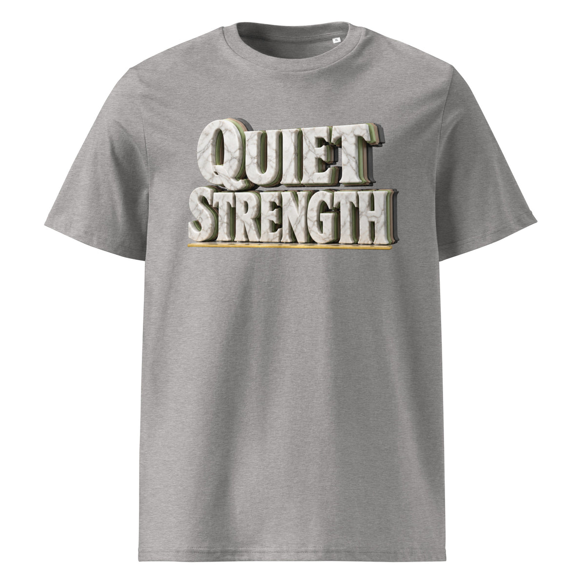 Inspirational Quotes Lovers | Unisex Organic Cotton Creator 2.0 T-Shirt — QUIET STRENGTH by printfluence