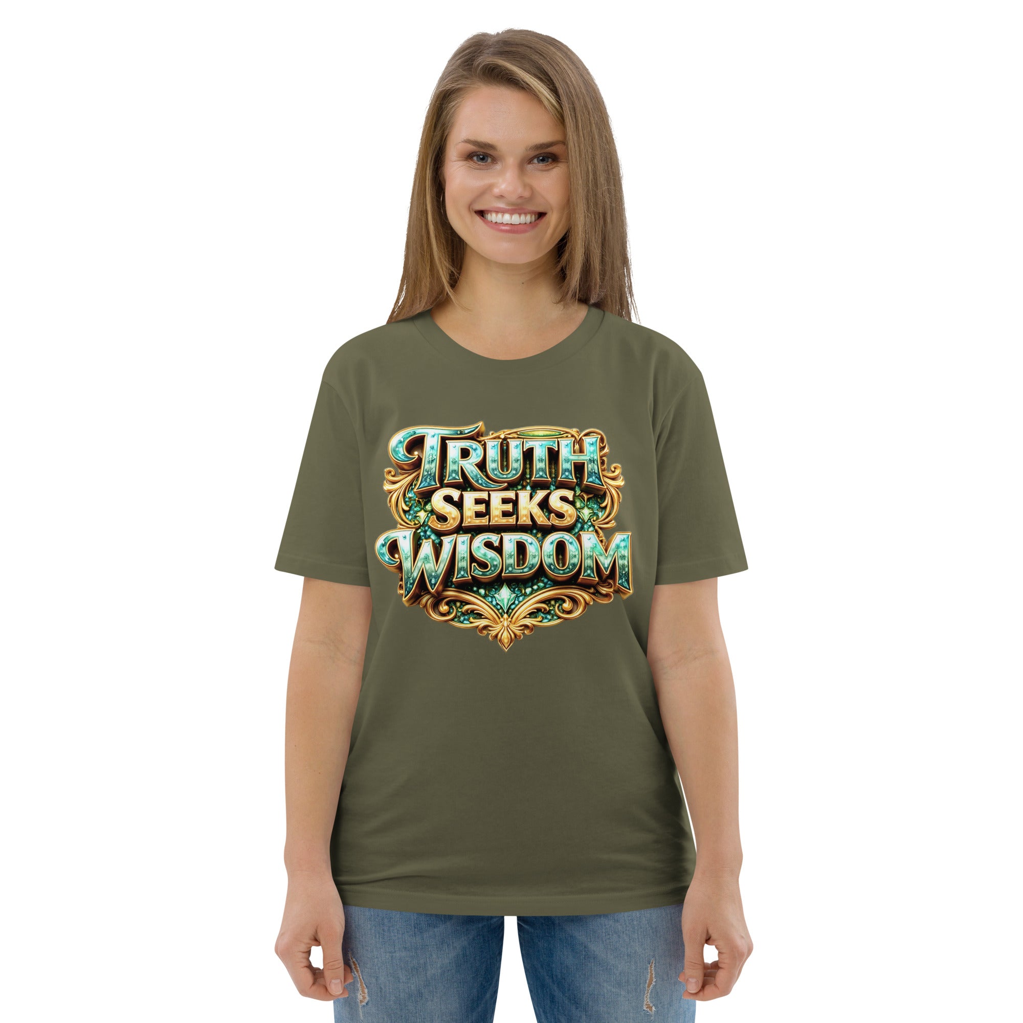 Unisex organic cotton t-shirt - Truth Seeks Wisdom Organic Tee – Unisex Philosophy Cotton T-Shirt by printfluence.net