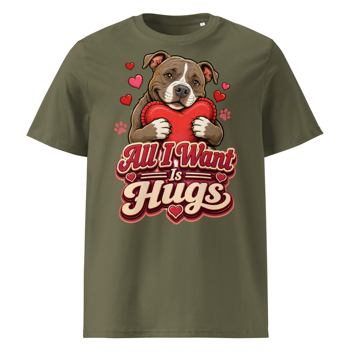 All I Want Is Hugs Pitbull Lovers Organic Tee by printfluence.net