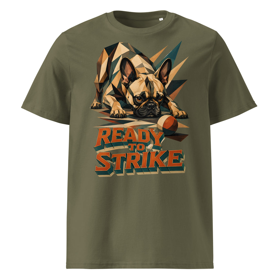French Bulldog Ready to Strike T-Shirt – Premium Organic Cotton Tee for Frenchie Lovers T-15 by printfluence.net
