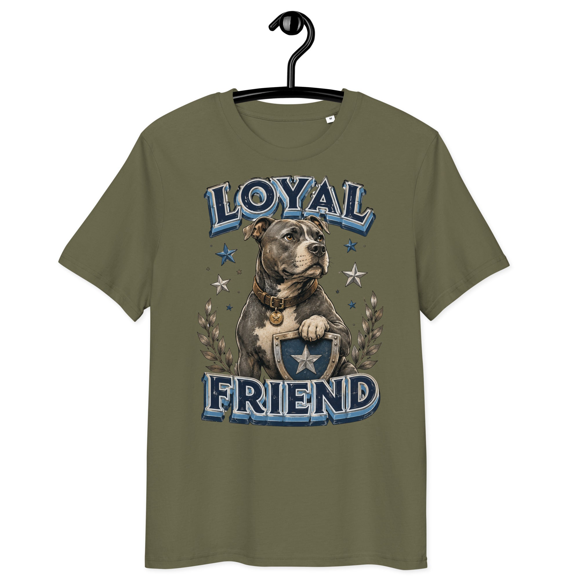 Pitbull Lovers | Unisex Organic Cotton T-Shirt - Loyal Friend by printfluence.net