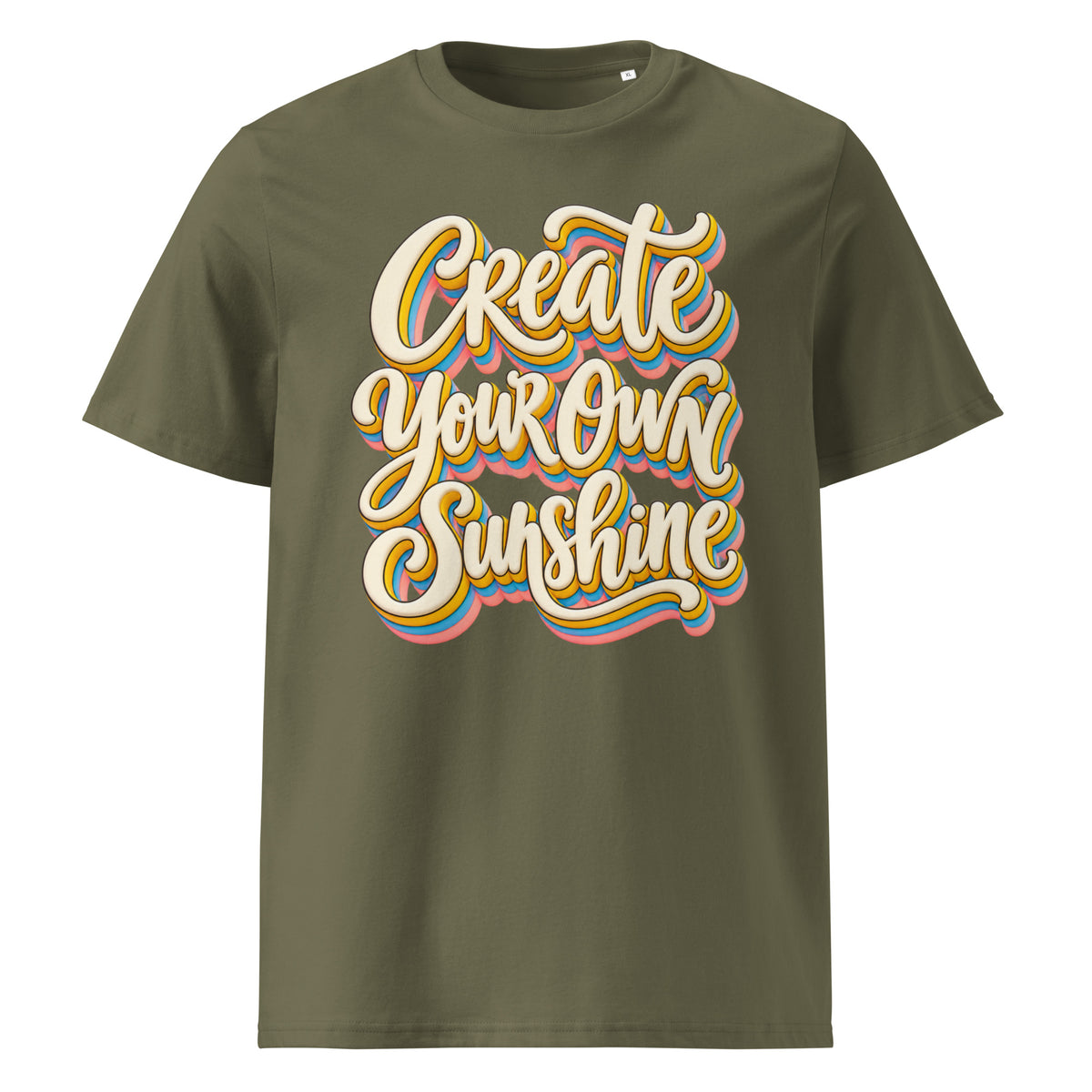 Inspirational Quotes Lovers | Unisex Organic Cotton Creator 2.0 T-Shirt — Create Your Own Sunshine by printfluence