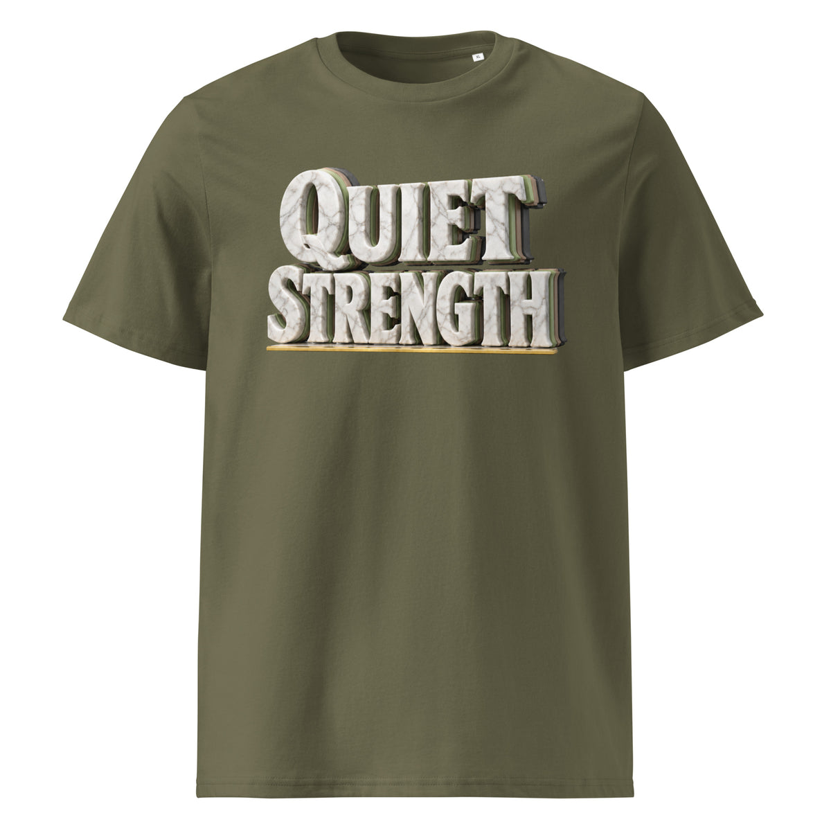 Inspirational Quotes Lovers | Unisex Organic Cotton Creator 2.0 T-Shirt — QUIET STRENGTH by printfluence