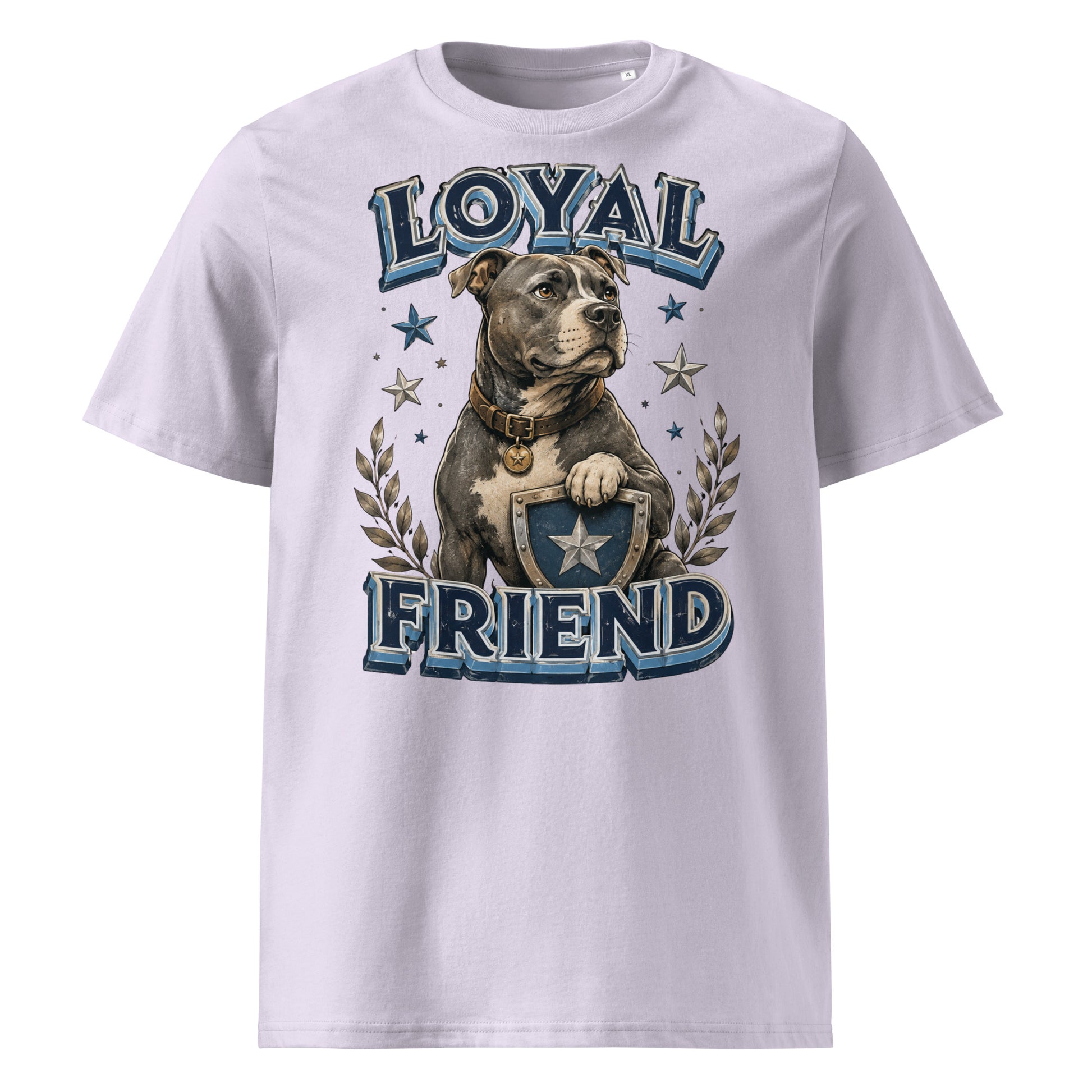 Pitbull Lovers | Unisex Organic Cotton T-Shirt - Loyal Friend by printfluence.net