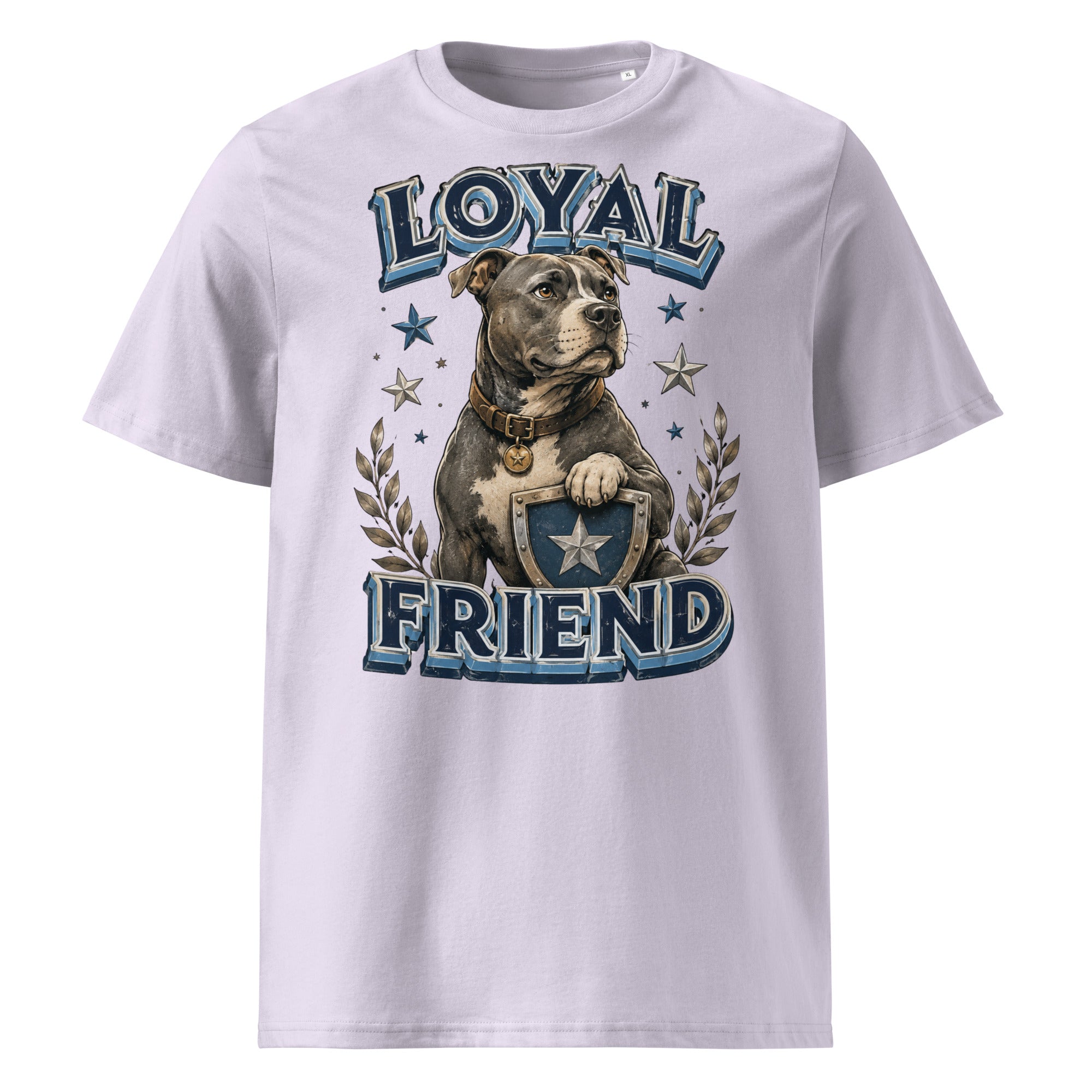 Pitbull Lovers | Unisex Organic Cotton T-Shirt - Loyal Friend by printfluence.net