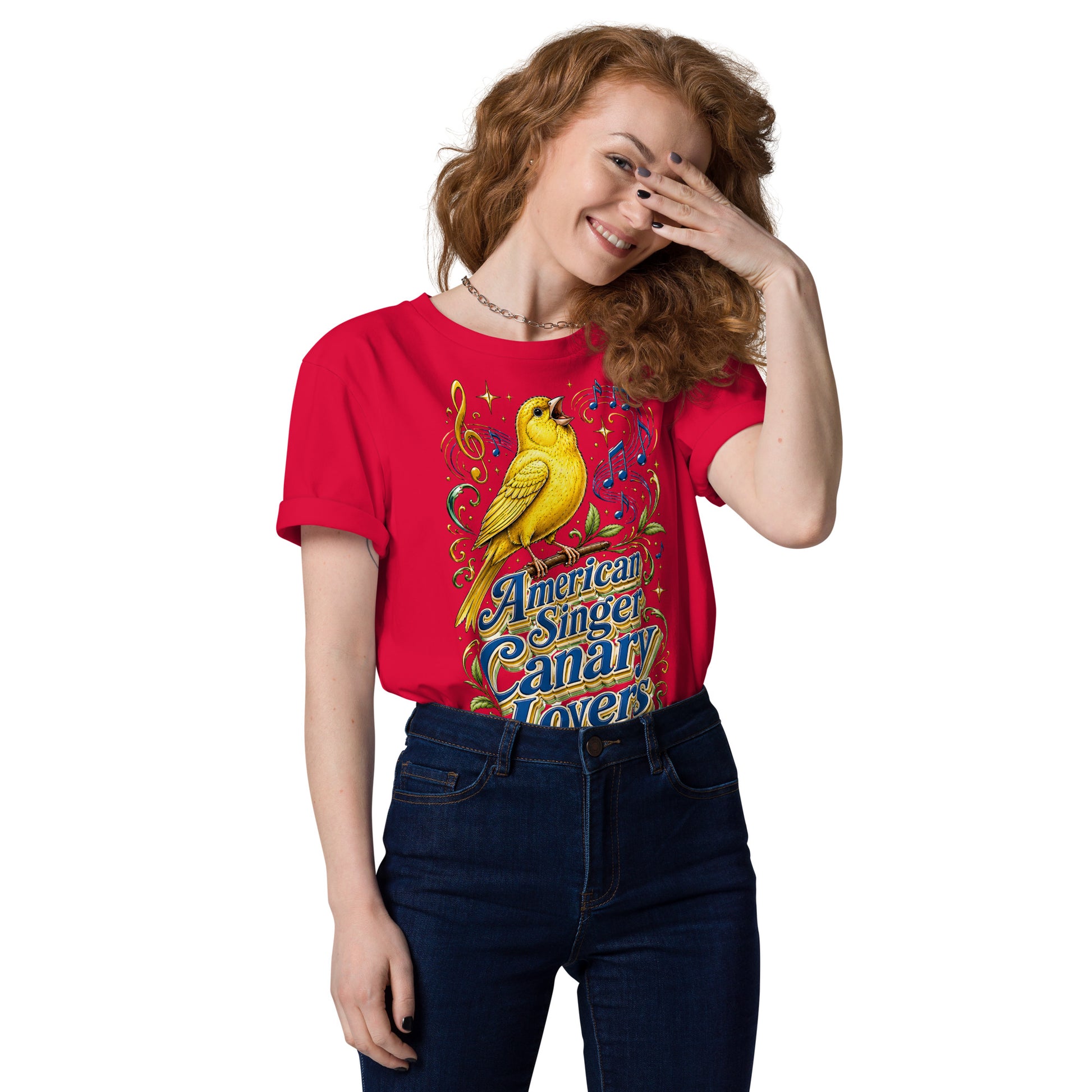 American Singer Canary Lovers T-Shirt | Premium Organic Tee by printfluence.net
