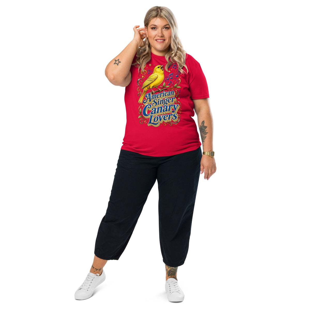 American Singer Canary Lovers T-Shirt | Premium Organic Tee by printfluence.net