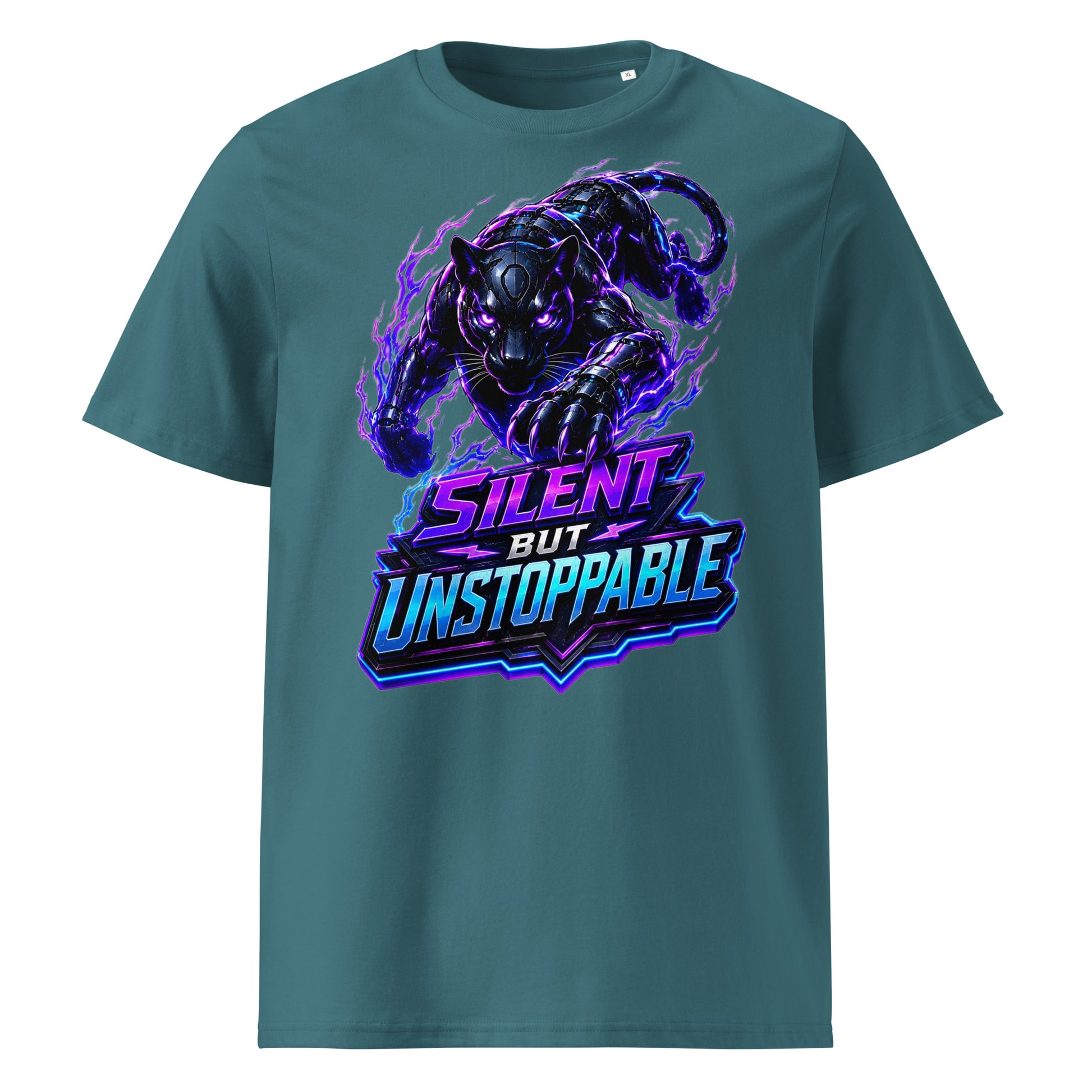 Unisex Organic Cotton Creator 2.0 T-Shirt - Elite Cyber Panther Silent But Unstoppable - Premium Techwear Futuristic Design by printfluence.net