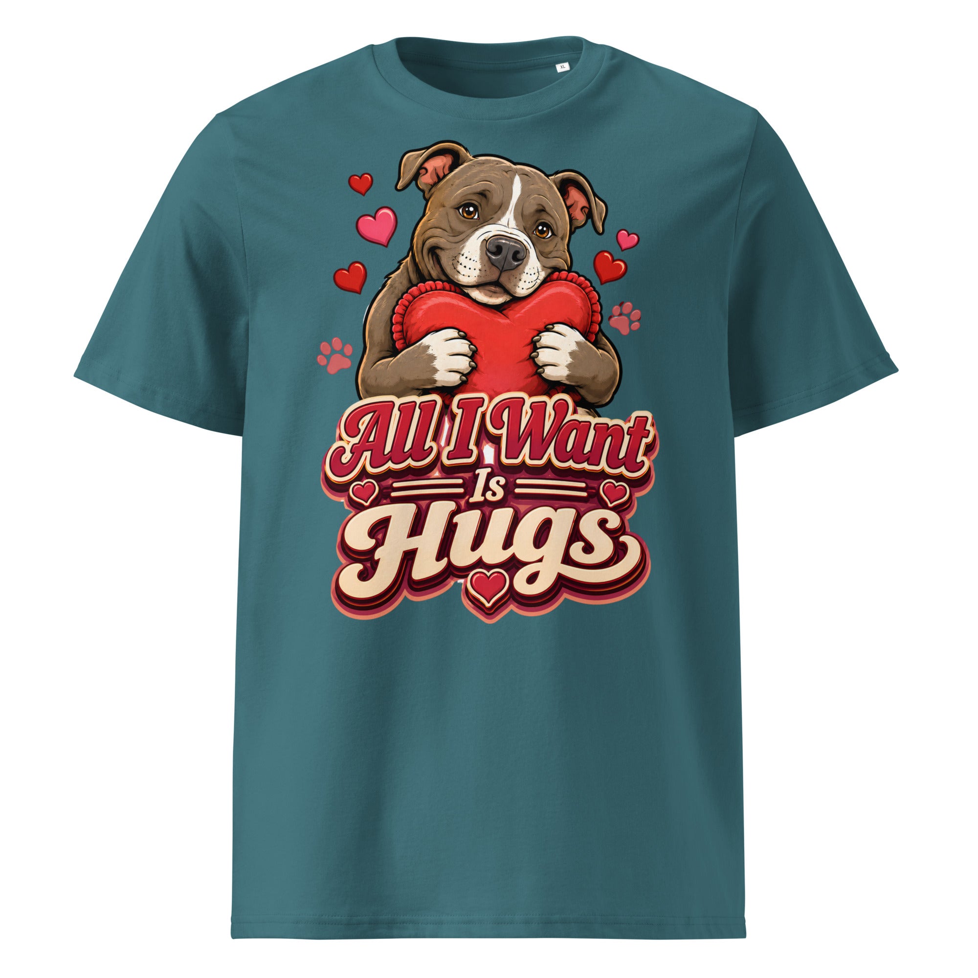 All I Want Is Hugs Pitbull Lovers Organic Tee by printfluence.net