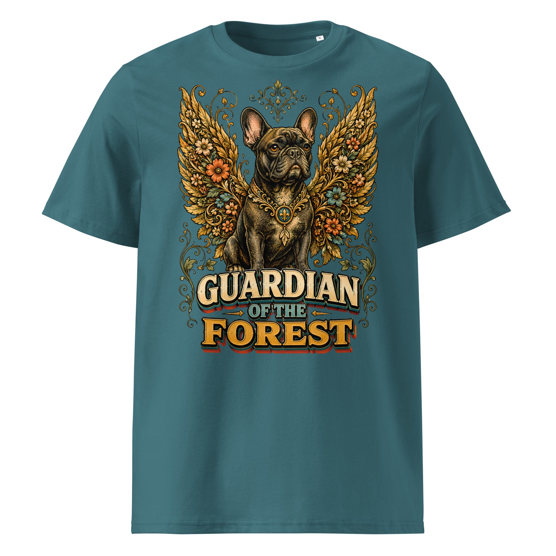 French Bulldog Guardian of the Forest T-Shirt – Premium Organic Cotton Tee for Frenchie Lovers T-15 by printfluence.net