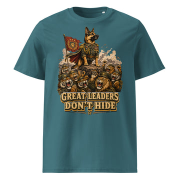 Great Leaders Don't Hide Graphic Organic T-Shirt | Creator 2.0 Unisex Eco Tee T-15 by printfluence.net