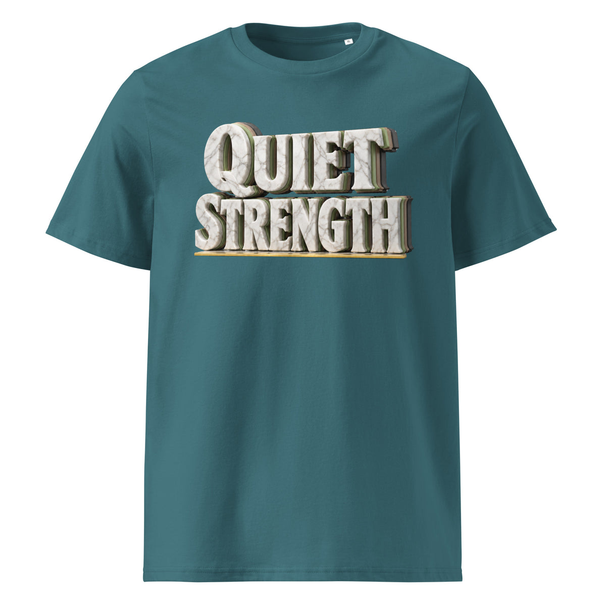 Inspirational Quotes Lovers | Unisex Organic Cotton Creator 2.0 T-Shirt — QUIET STRENGTH by printfluence