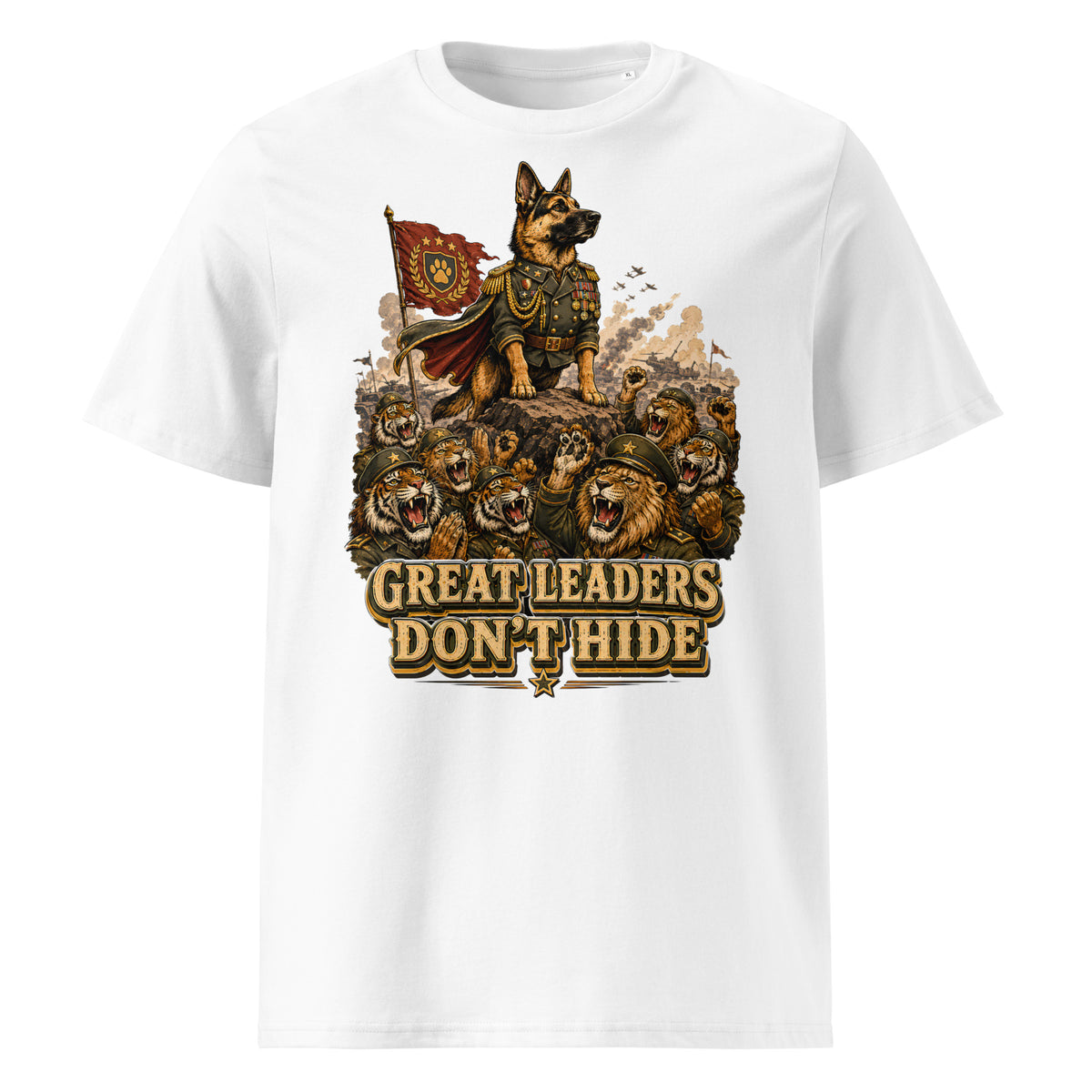 Great Leaders Don't Hide Graphic Organic T-Shirt | Creator 2.0 Unisex Eco Tee T-15 by printfluence.net