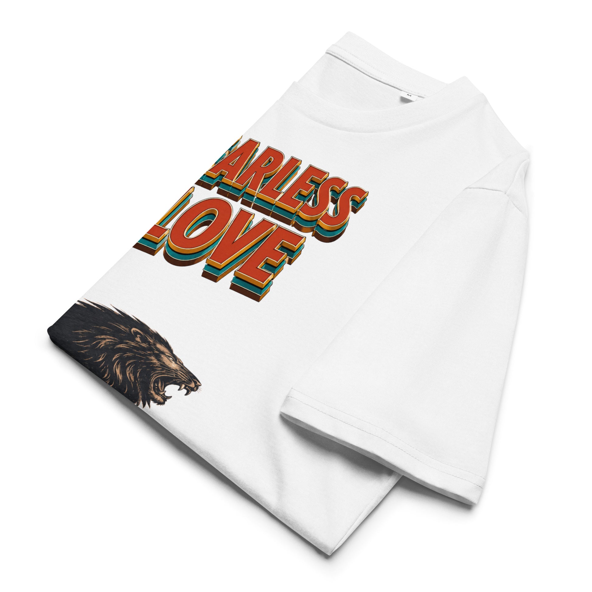 Cat Lovers Unisex Organic Cotton T-Shirt "Fearless Love" by printfluence.net