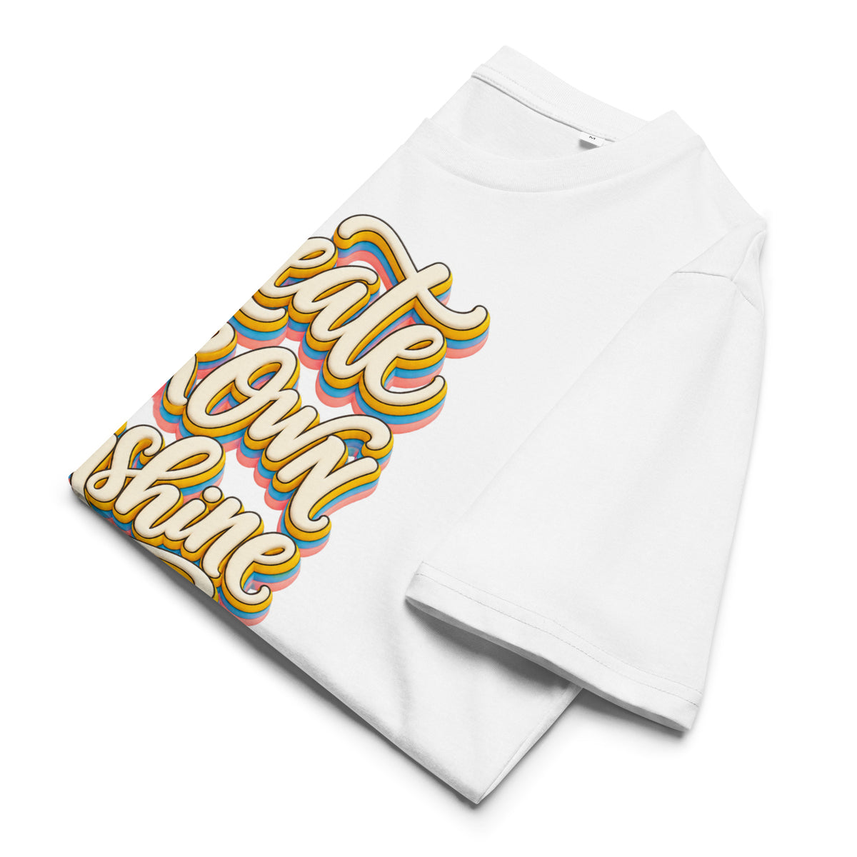 Inspirational Quotes Lovers | Unisex Organic Cotton Creator 2.0 T-Shirt — Create Your Own Sunshine by printfluence