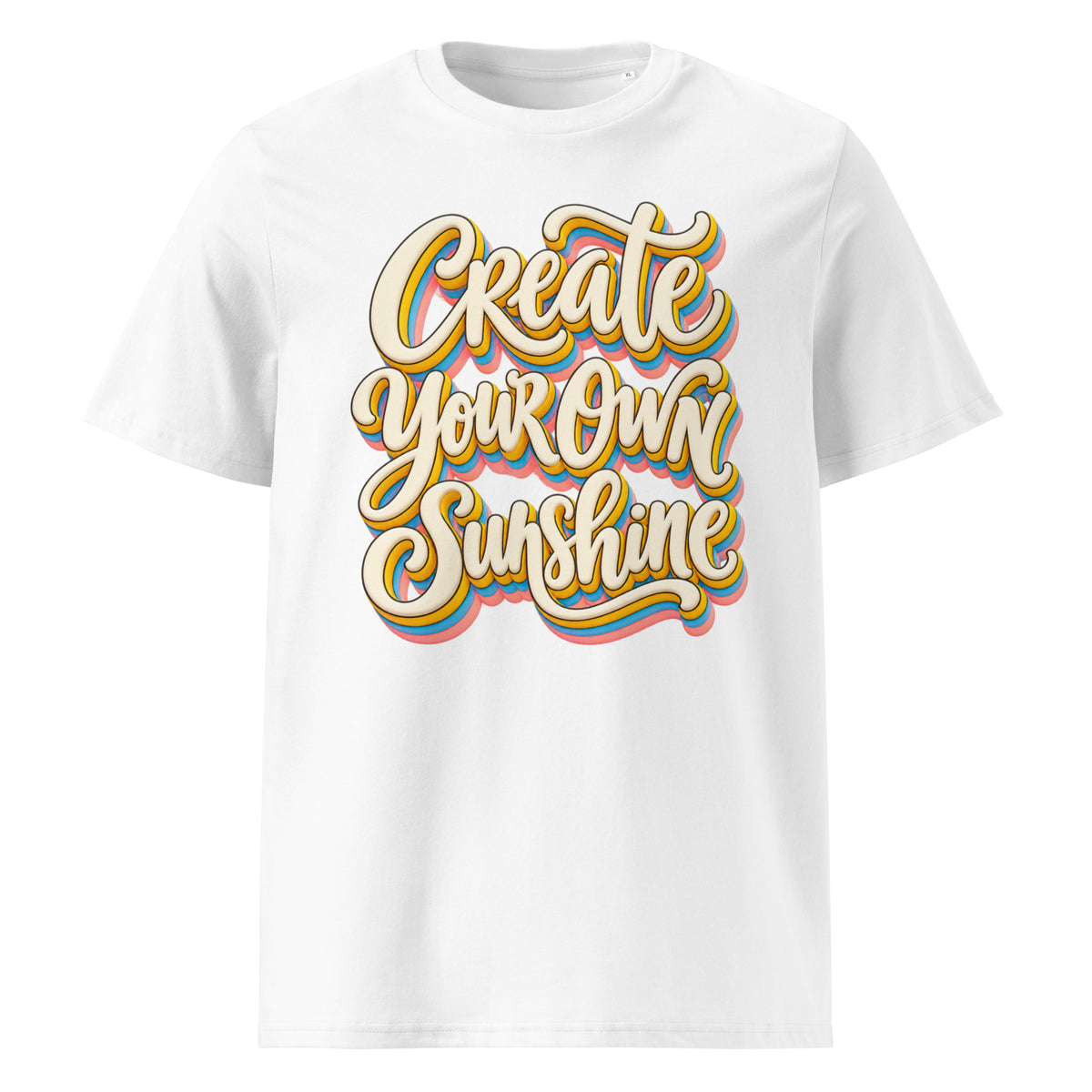Inspirational Quotes Lovers | Unisex Organic Cotton Creator 2.0 T-Shirt — Create Your Own Sunshine by printfluence