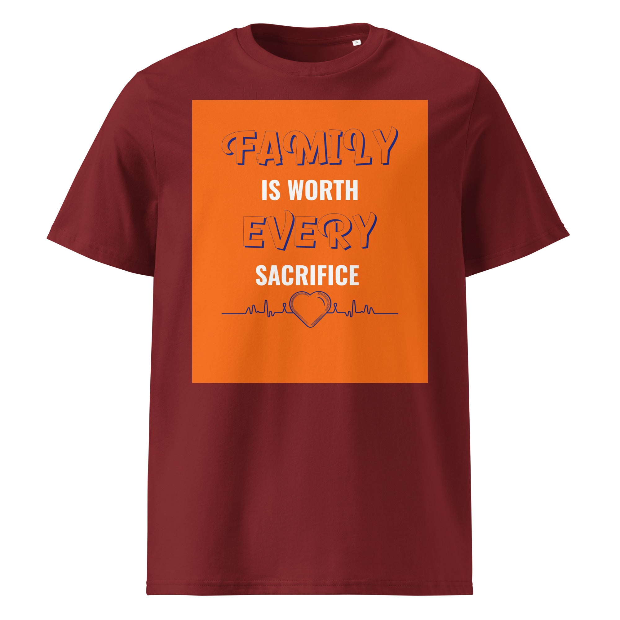 Unisex organic cotton t-shirt - Family First Organic T-Shirt – For Elite Leaders Who Sacrifice for Greatness by printfluence.net