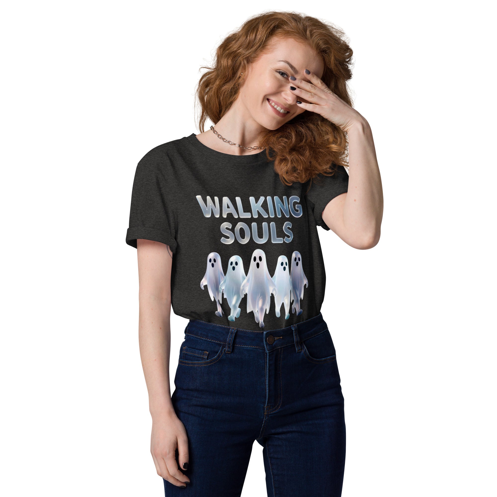 Unisex organic cotton t-shirt - Walking Souls Unisex Organic Cotton T-Shirt – Premium Minimal Artwear for Unique Minds by printfluence.net