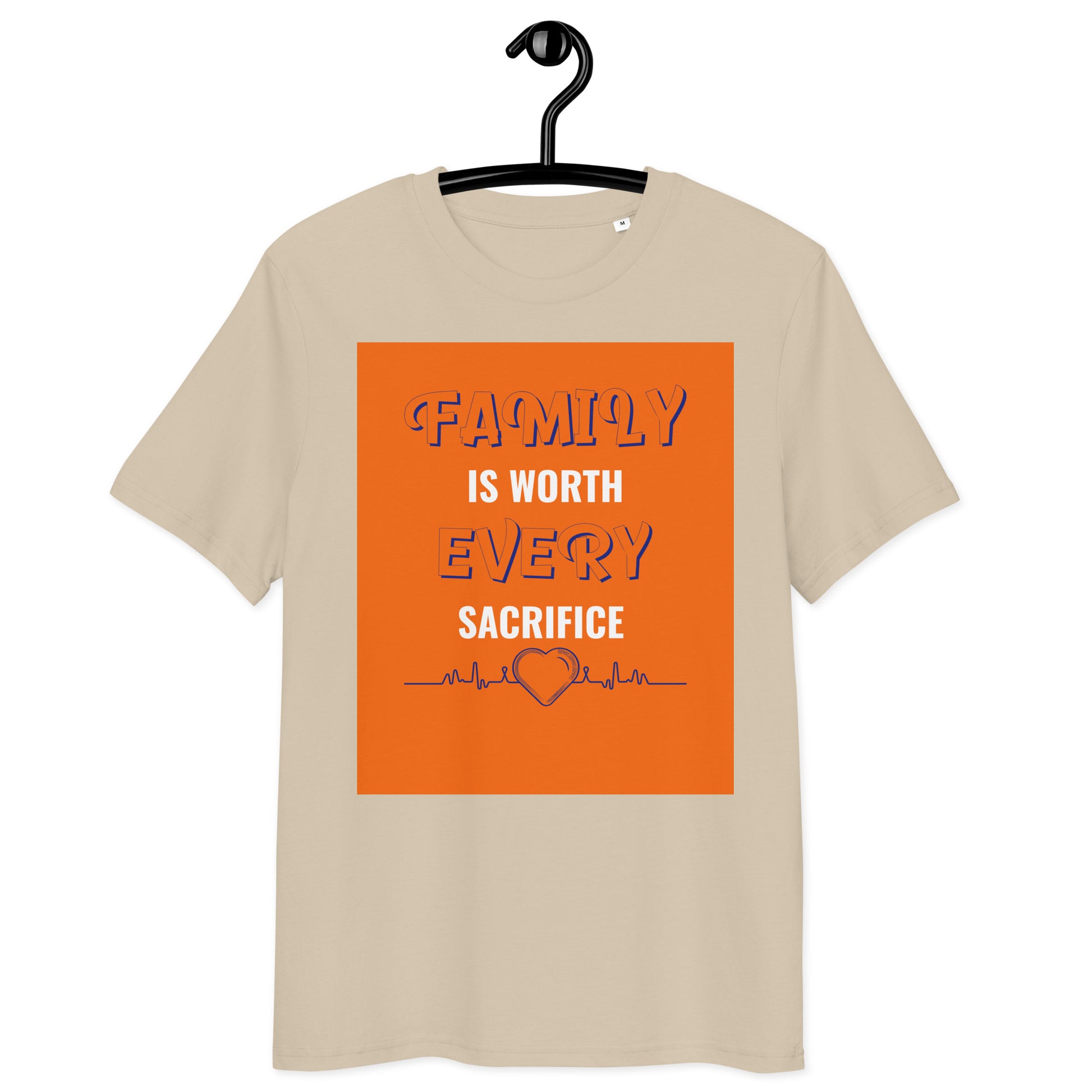 Unisex organic cotton t-shirt - Family First Organic T-Shirt – For Elite Leaders Who Sacrifice for Greatness by printfluence.net
