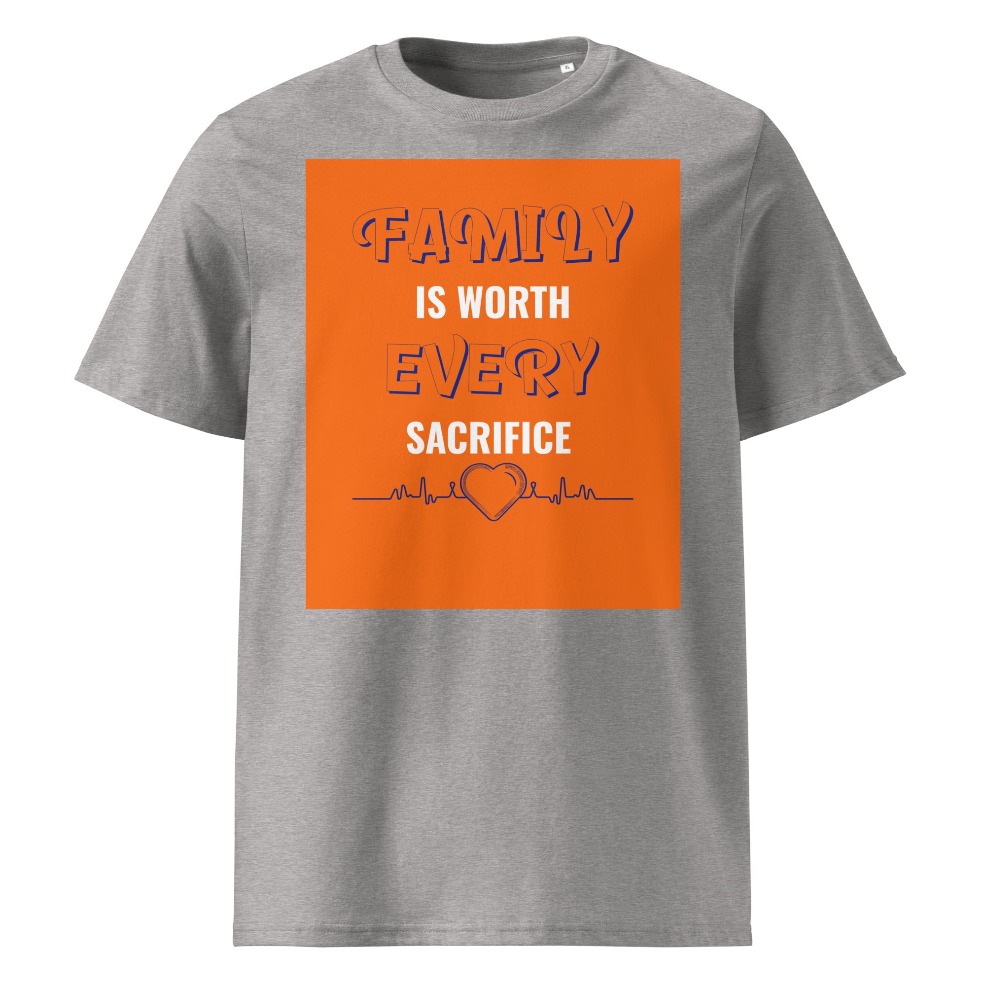 Unisex organic cotton t-shirt - Family First Organic T-Shirt – For Elite Leaders Who Sacrifice for Greatness by printfluence.net