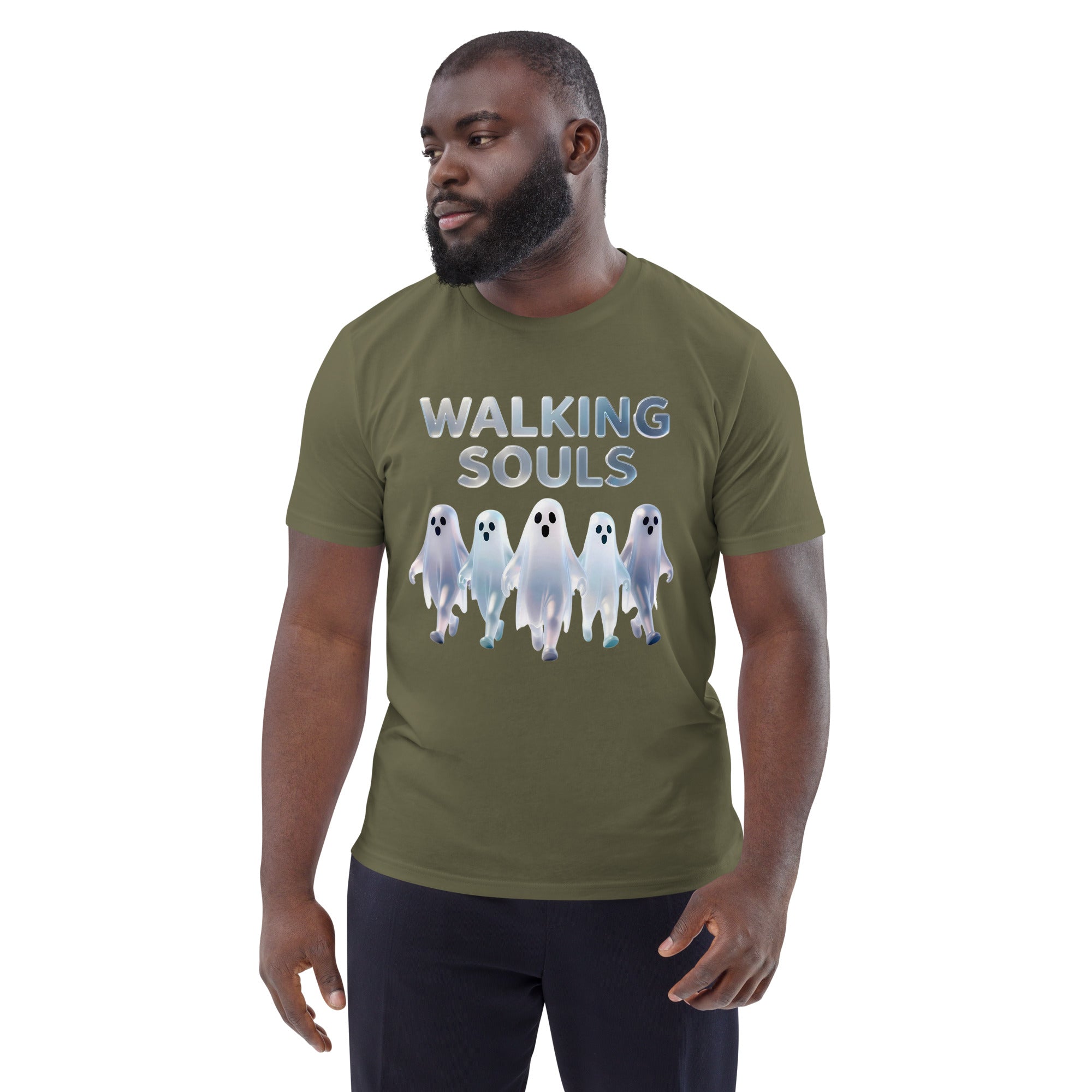 Unisex organic cotton t-shirt - Walking Souls Unisex Organic Cotton T-Shirt – Premium Minimal Artwear for Unique Minds by printfluence.net