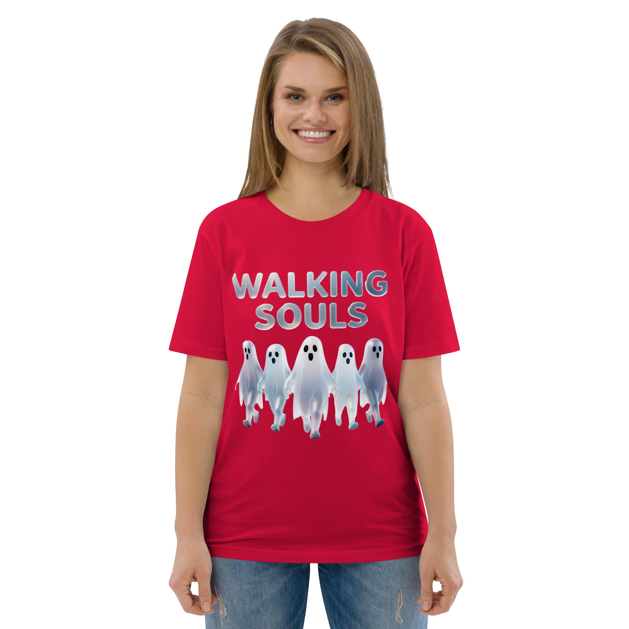 Unisex organic cotton t-shirt - Walking Souls Unisex Organic Cotton T-Shirt – Premium Minimal Artwear for Unique Minds by printfluence.net