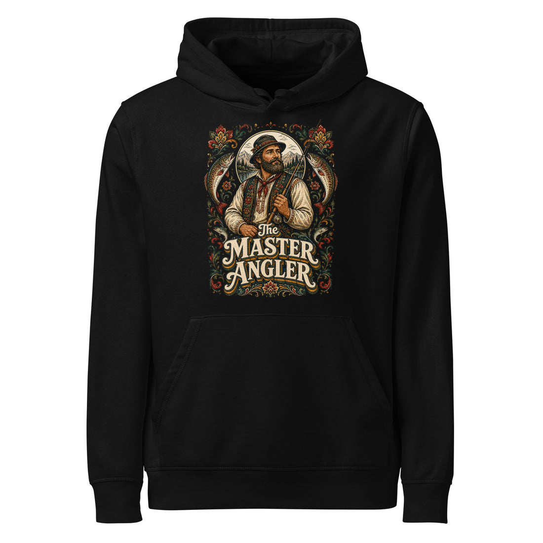 Fishing Lovers | Unisex Organic Mid-Weight Hoodie — The MASTER ANGLER by printfluence