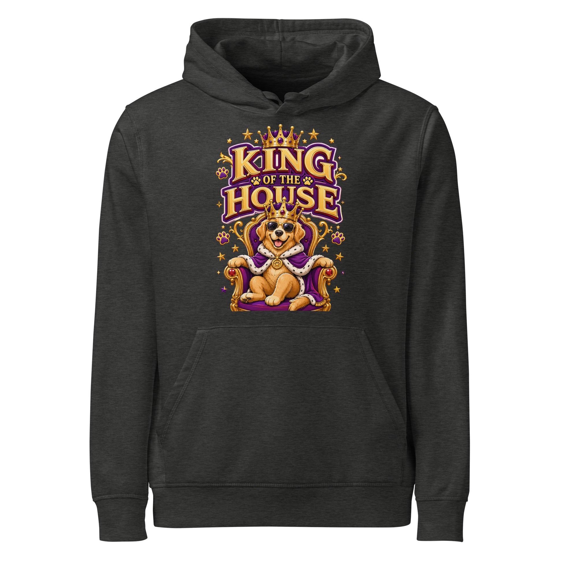 Elite King Of The House - Premium Luxury Golden Retriever Dog Lovers Organic Mid-Weight Hoodie by printfluence.net