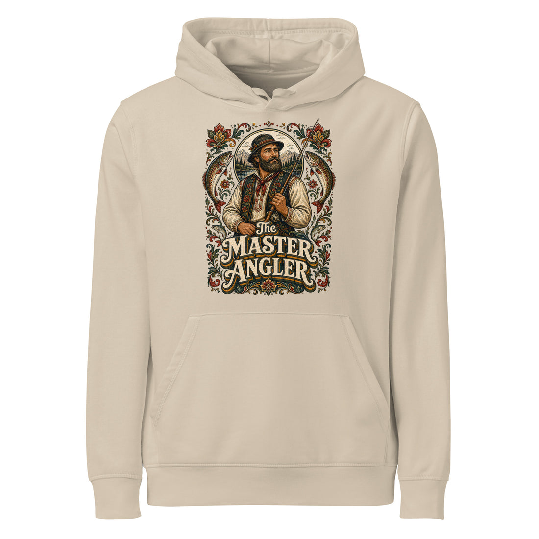 Fishing Lovers | Unisex Organic Mid-Weight Hoodie — The MASTER ANGLER by printfluence