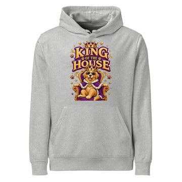 Elite King Of The House - Premium Luxury Golden Retriever Dog Lovers Organic Mid-Weight Hoodie by printfluence.net
