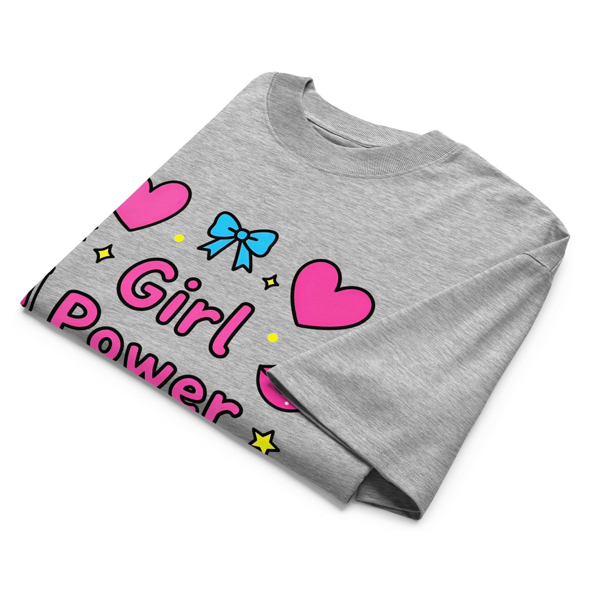Unisex organic oversized high neck t-shirt - Girl Power Icons Oversized Organic Tee – For Elite Female Achievers by printfluence.net