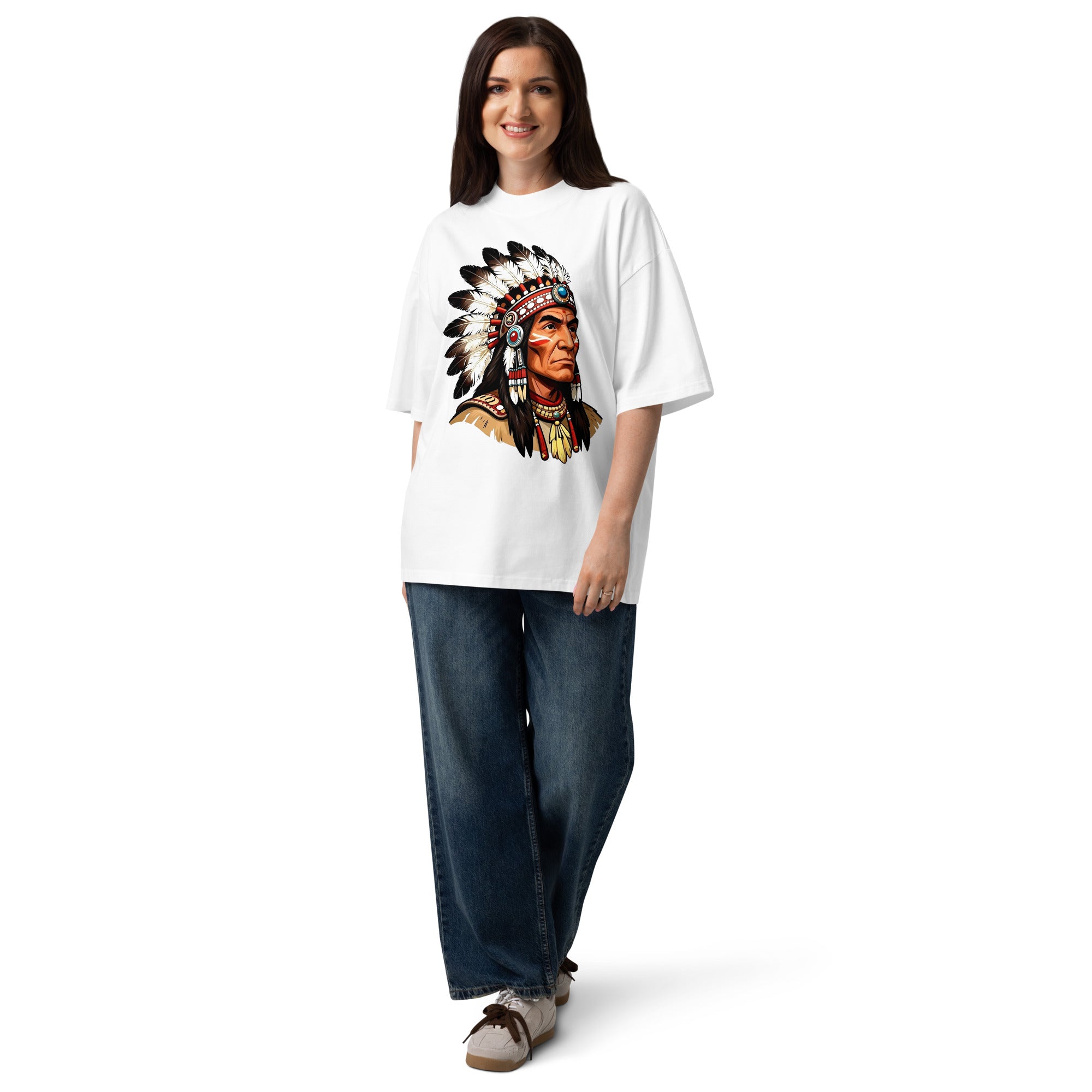 Unisex organic oversized high neck t-shirt by printfluence.net