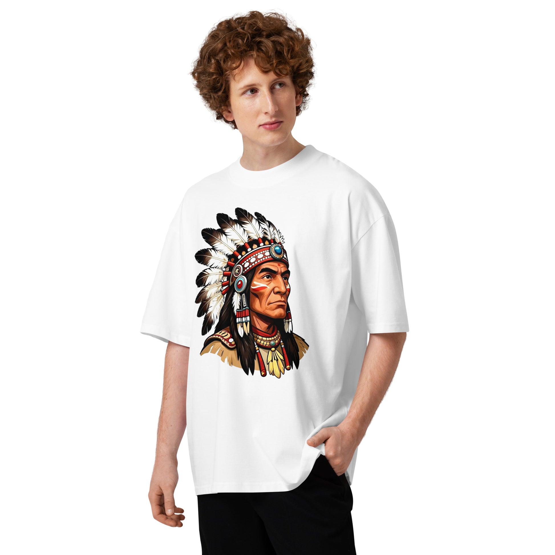 Unisex organic oversized high neck t-shirt by printfluence.net