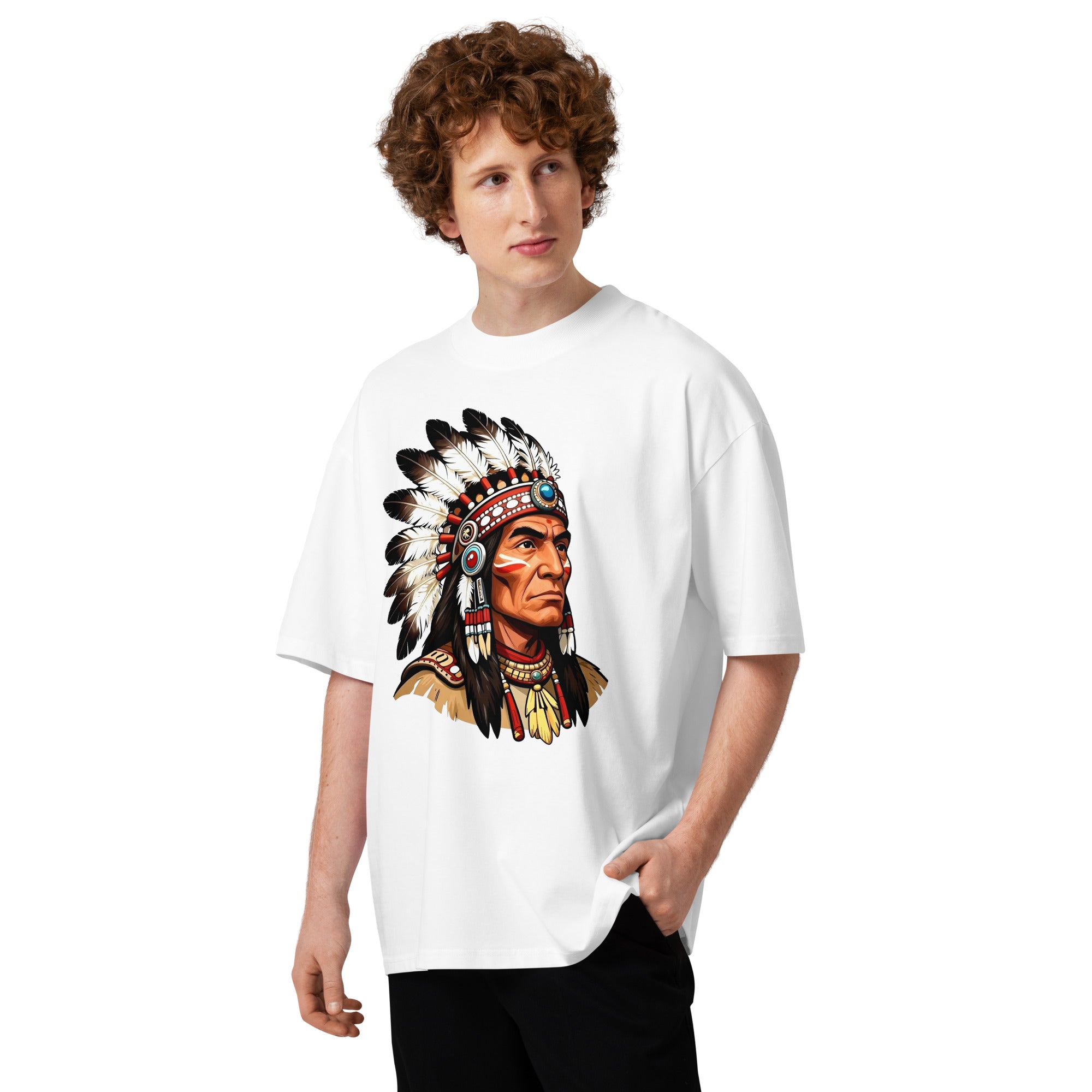 Unisex organic oversized high neck t-shirt by printfluence.net