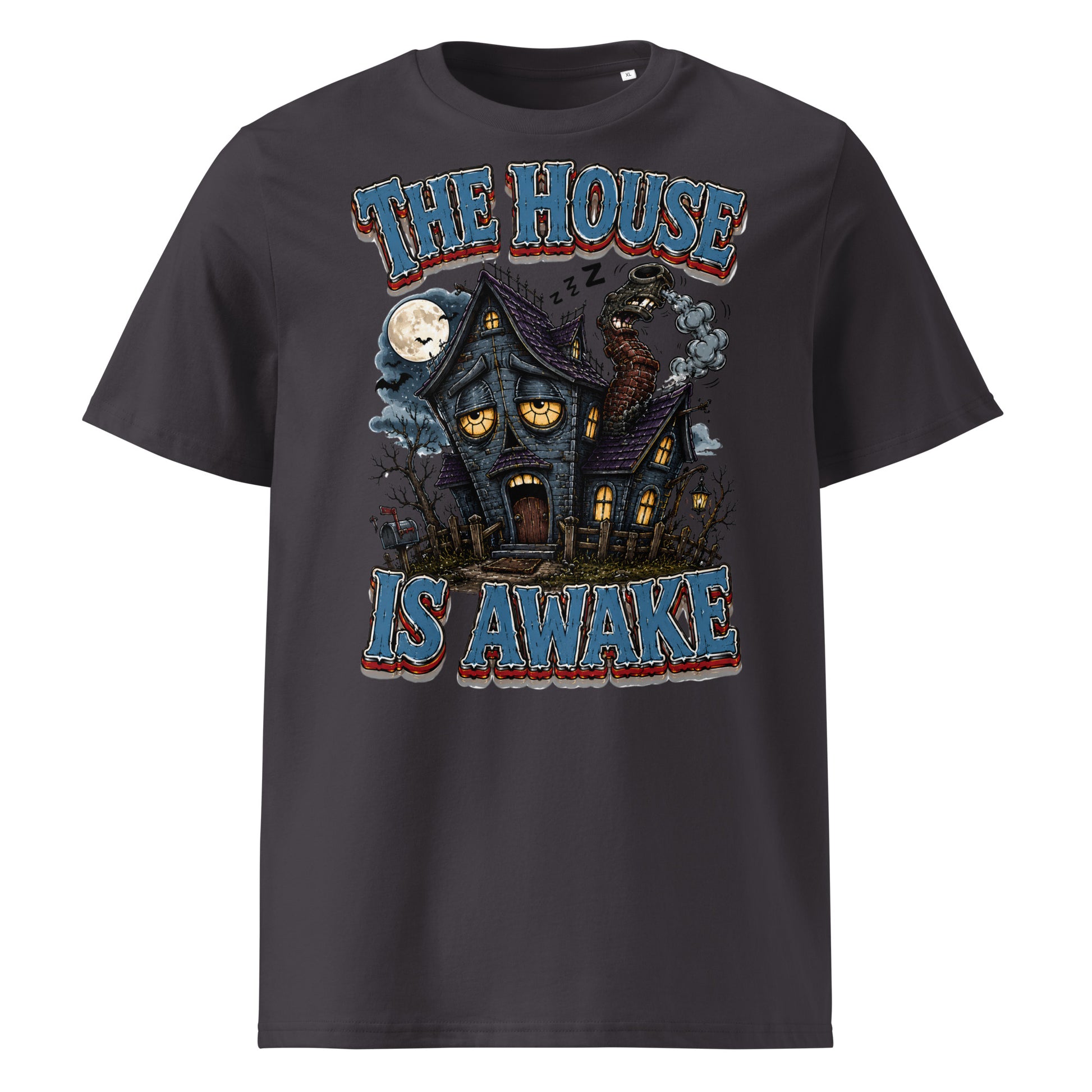 The House Is Awake Organic T-Shirt - Gothic Horror & Mystery Tee by printfluence.net