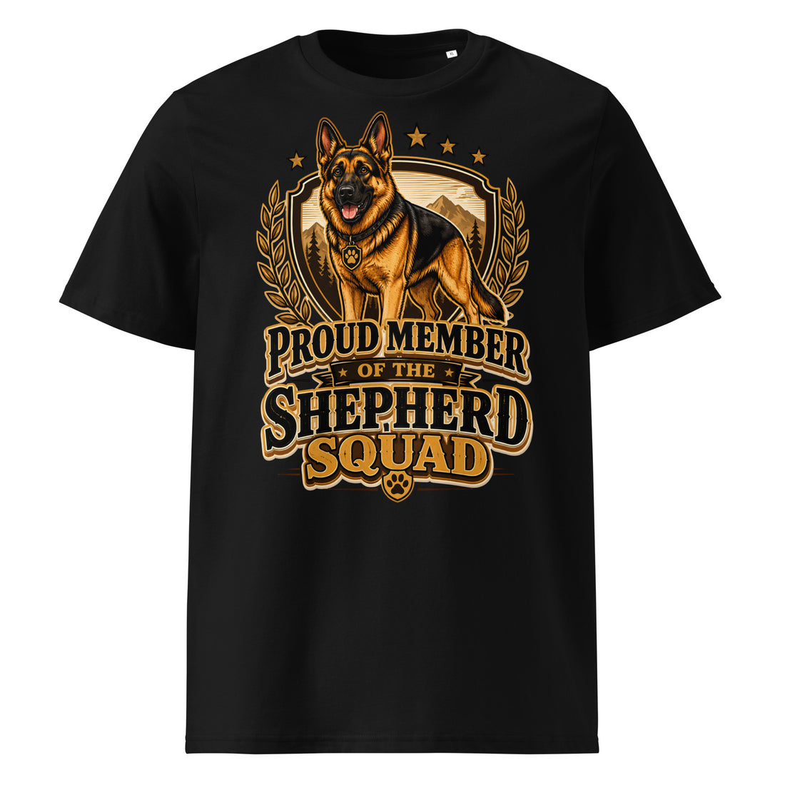 German Shepherd Squad Organic Ribbed T-Shirt by printfluence.net