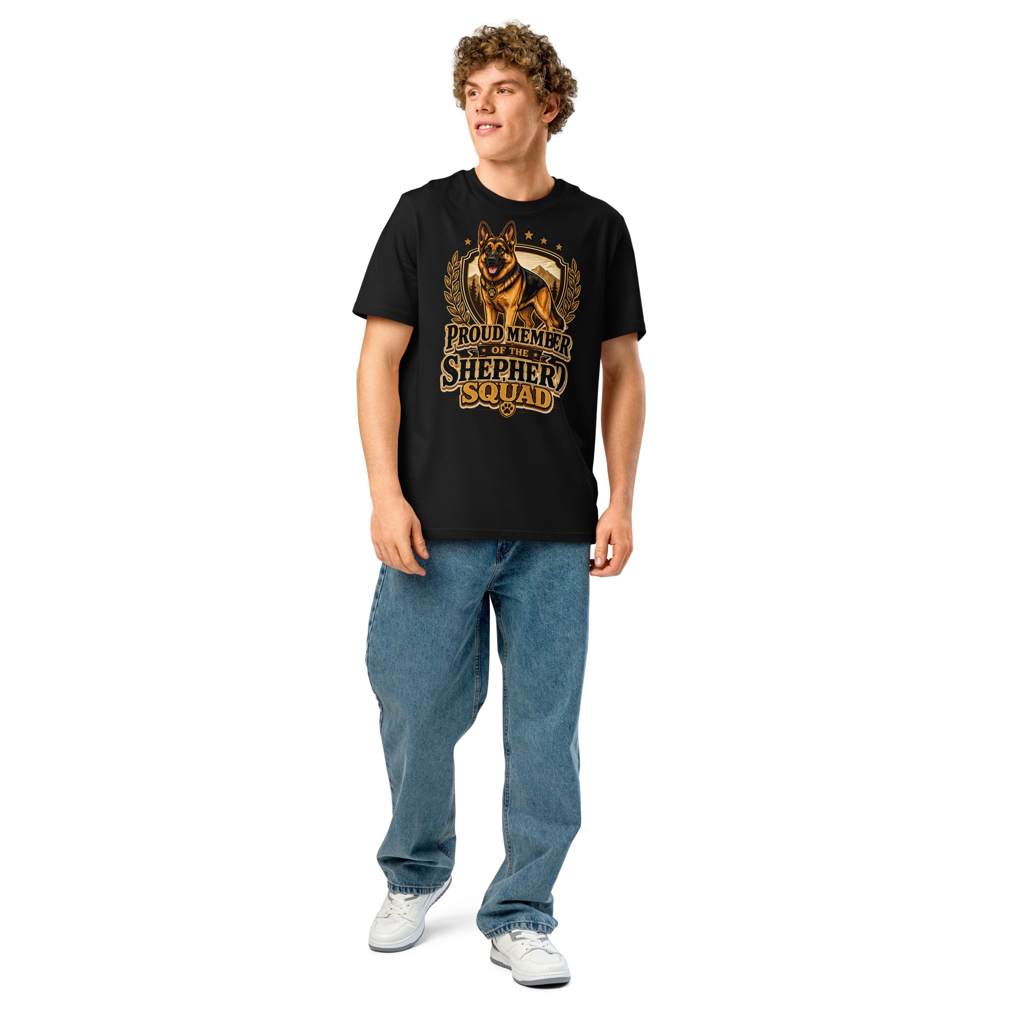 German Shepherd Squad Organic Ribbed T-Shirt by printfluence.net