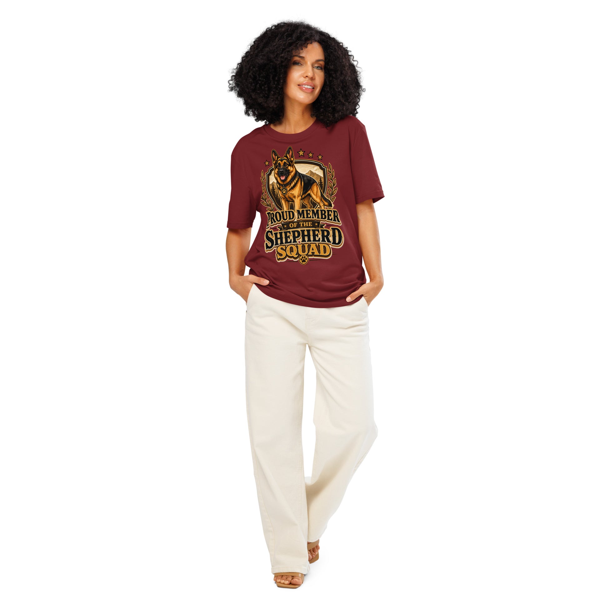 German Shepherd Squad Organic Ribbed T-Shirt by printfluence.net