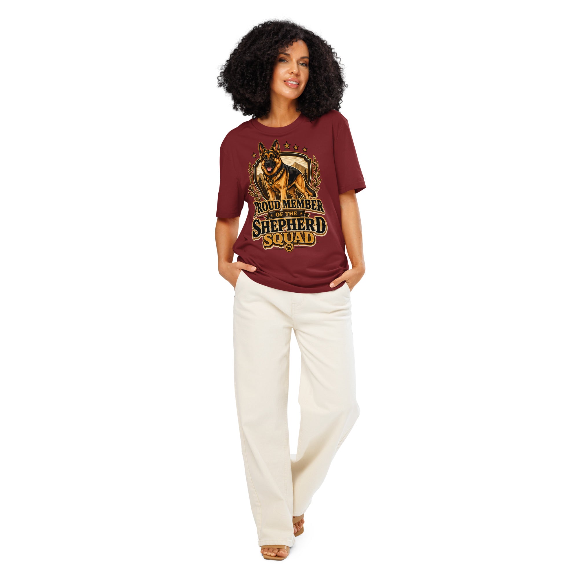 German Shepherd Squad Organic Ribbed T-Shirt by printfluence.net