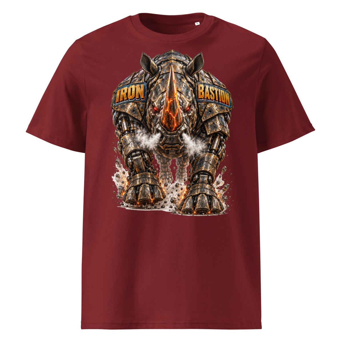 Cyberpunk Animals Lovers | Unisex Organic Ribbed Neck Creator 2.0 T-Shirt — IRON BASTION by printfluence