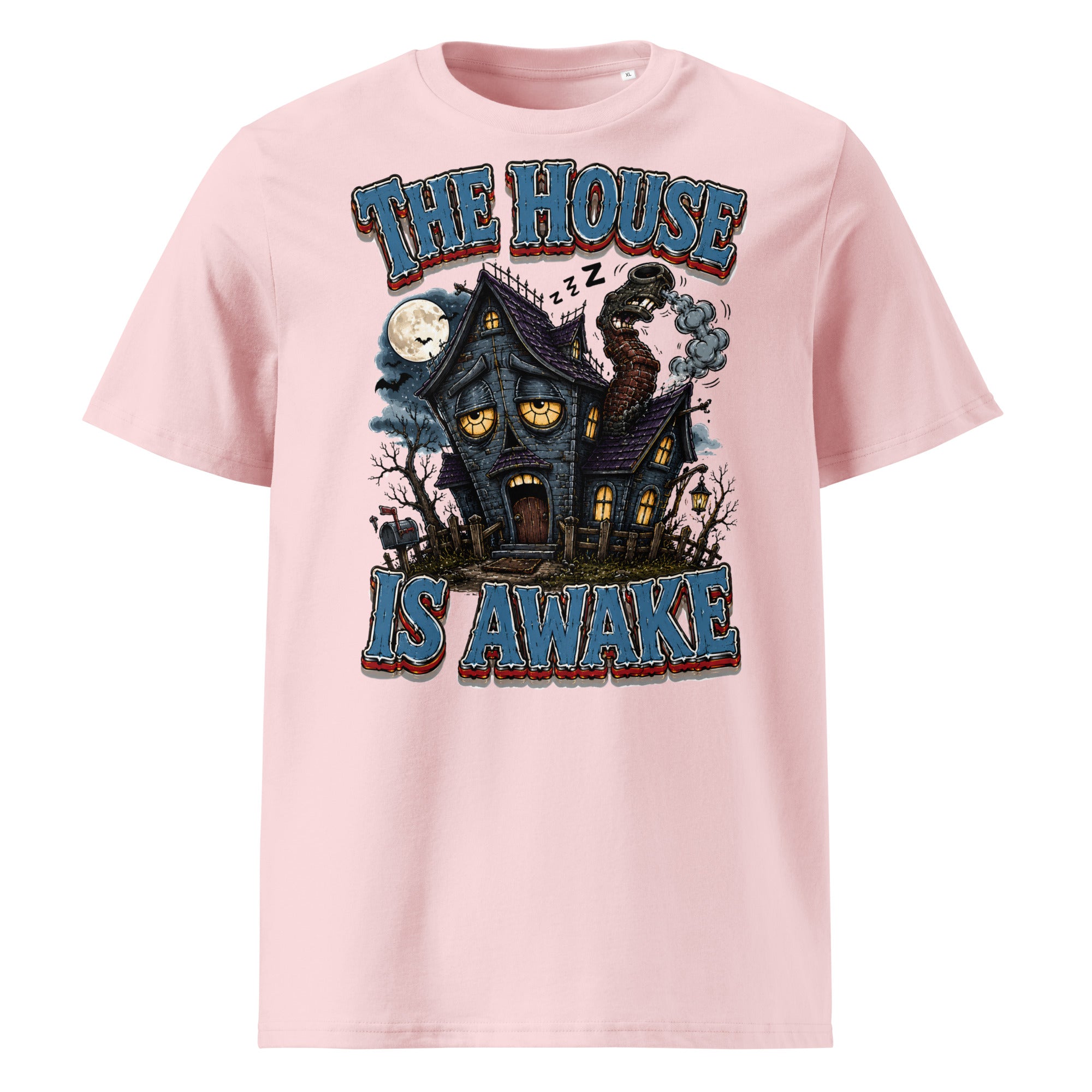 The House Is Awake Organic T-Shirt - Gothic Horror & Mystery Tee by printfluence.net