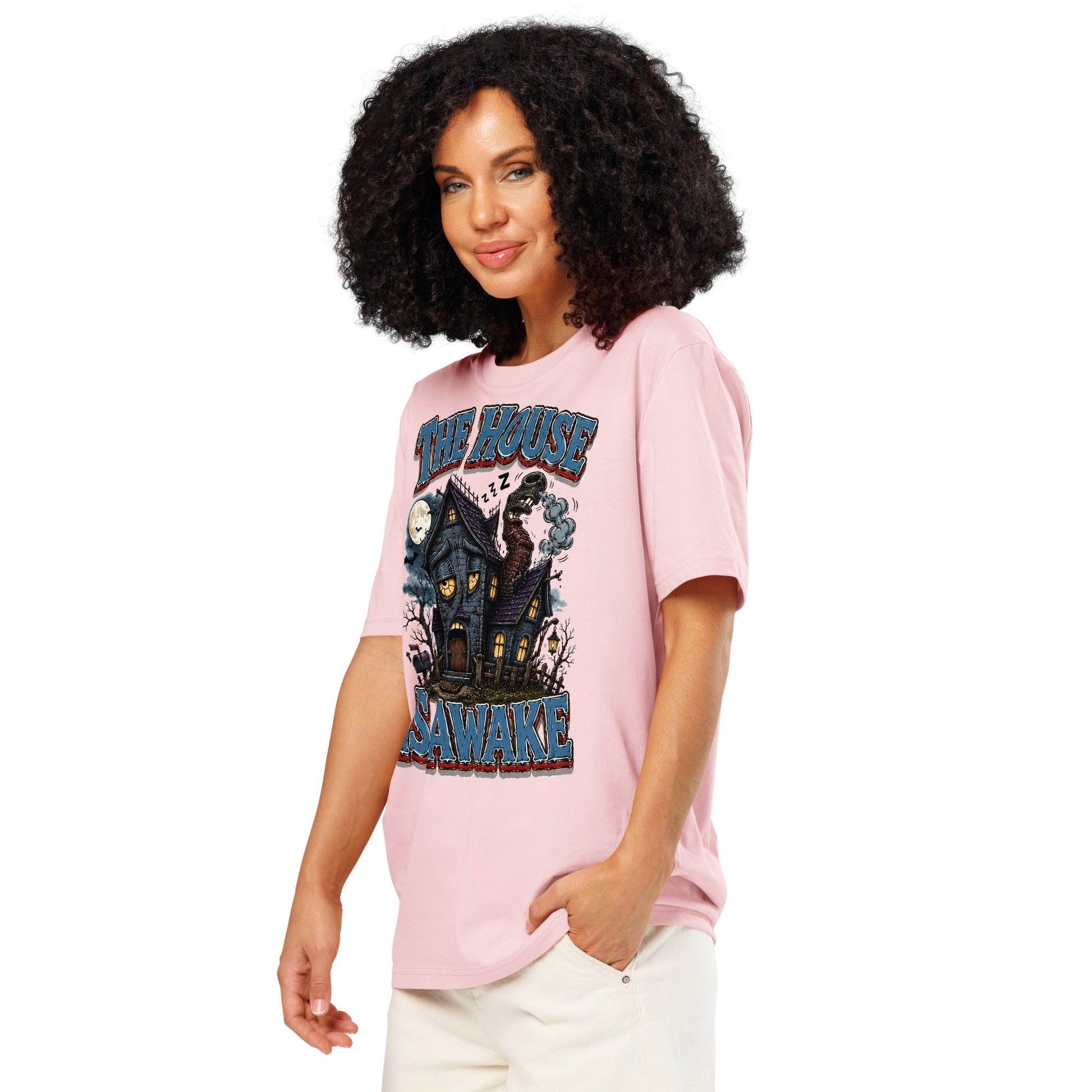 The House Is Awake Organic T-Shirt - Gothic Horror & Mystery Tee by printfluence.net
